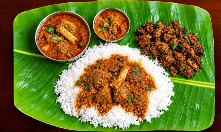 மட்டன் சாப்பாடு - traditional non-vegetarian food at Saaral Mess, Tenkasi